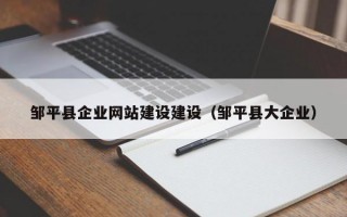 邹平县企业网站建设建设（邹平县大企业）