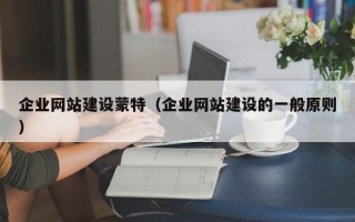 企业网站建设蒙特（企业网站建设的一般原则）